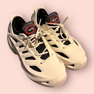 Adidas Cream and Black Men's Sneakers